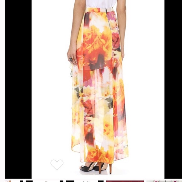 Alice + Olivia Leah Long Floral-Print Wrap Skirt - Picture 6 of 11